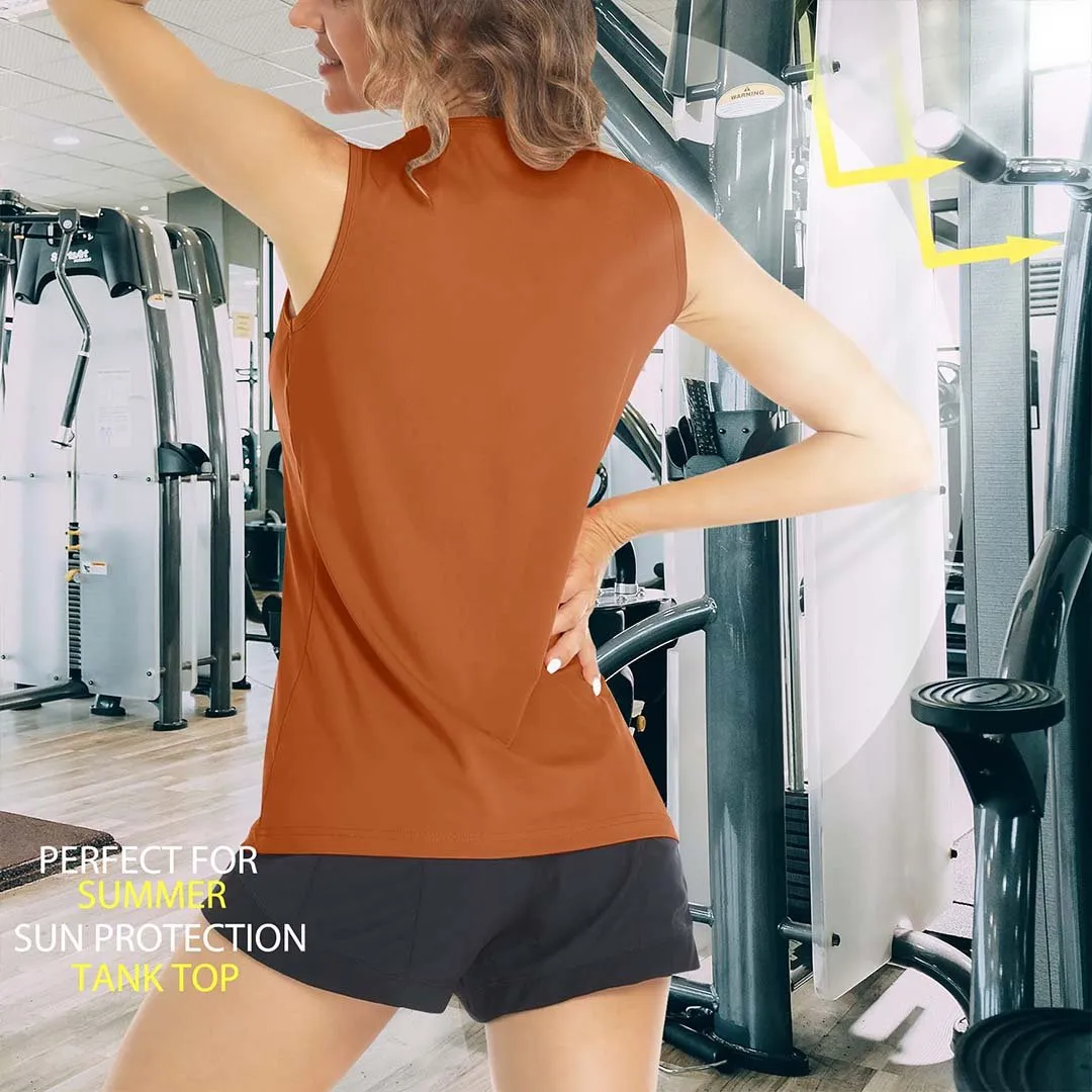 Women's Quick Dry Sun Protection UPF 80  Running Yoga Tank Tops